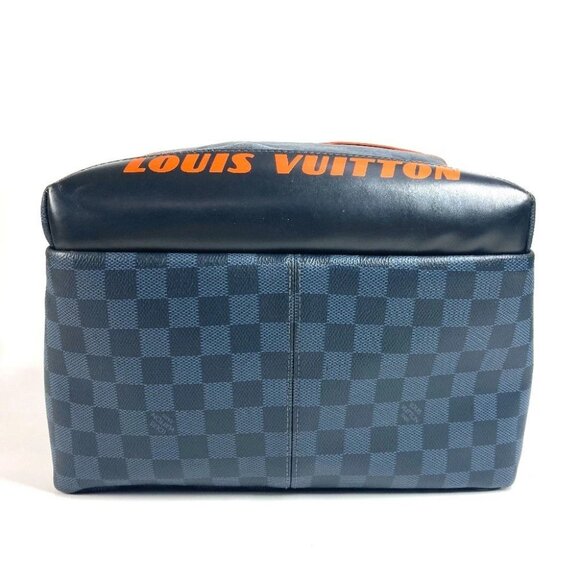 LOUIS VUITTON N40157 Damier Cobalt Discovery bag Backpack Canvas Navy/Orange main image 10